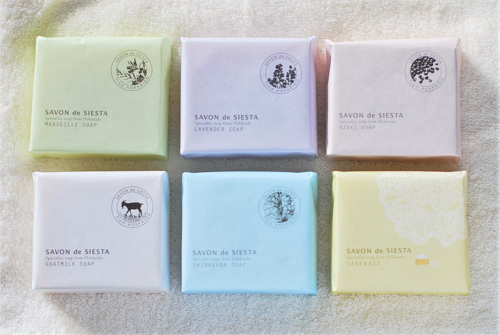 Siesta Blog お知らせ 新しい定番石鹸は6種類になります